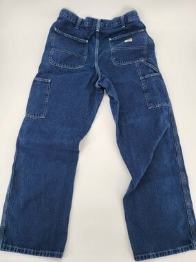 Carhartt Men's Dark Blue Bootcut Work Jeans